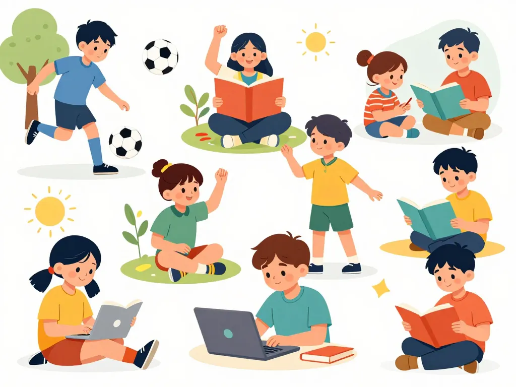 activités périscolaires 6-12 ans illustration différents types