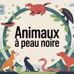 illustration d'animal a peau noire différentes espèces