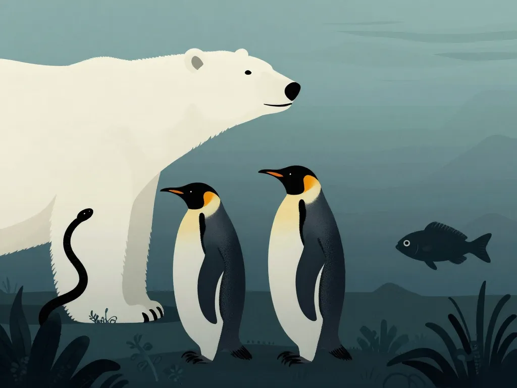 animaux sauvages a peau noire illustration symbolique