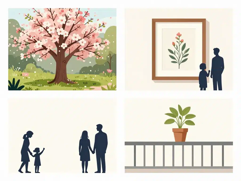 Visuel types arbre de naissance pour cadeau famille
