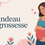 future maman portant bandeau grossesse