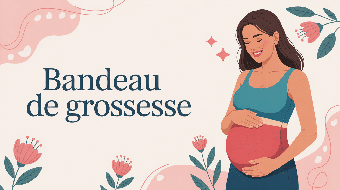 future maman portant bandeau grossesse