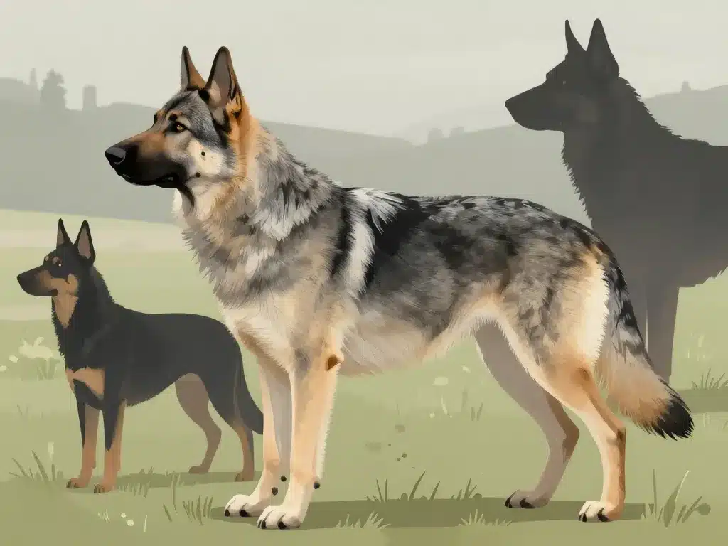 berger allemand gris profil comparaison