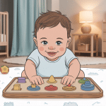 busy board bébé avec objets du quotidien