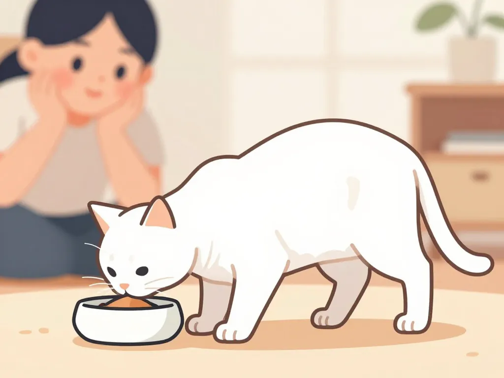 chat qui maigrit mais mange silhouette anguleuse