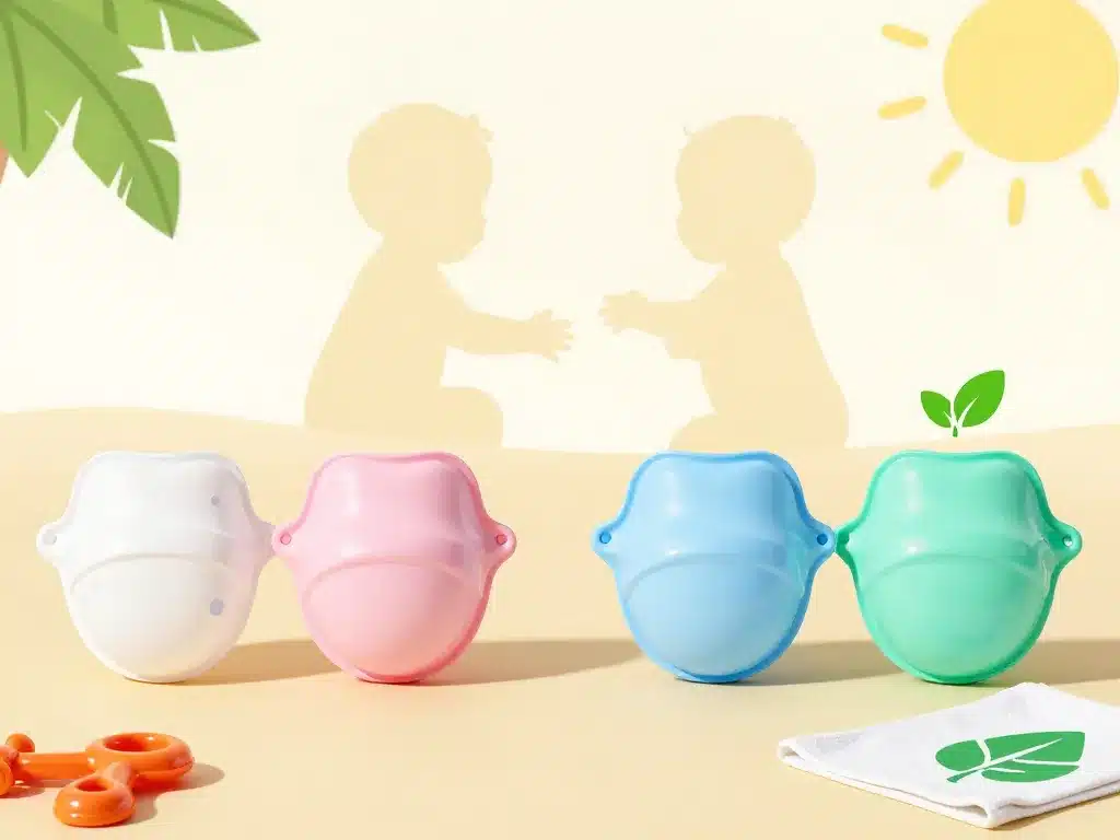 comparatif visuel couches de bain bébé jetables et lavables