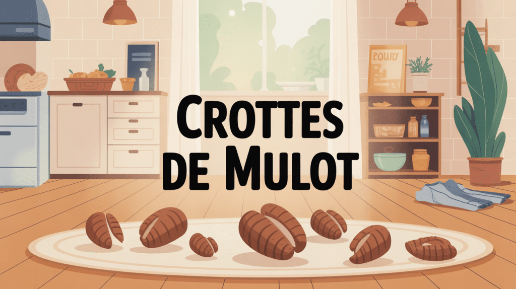 crottes de mulot repérées dans un intérieur domestique