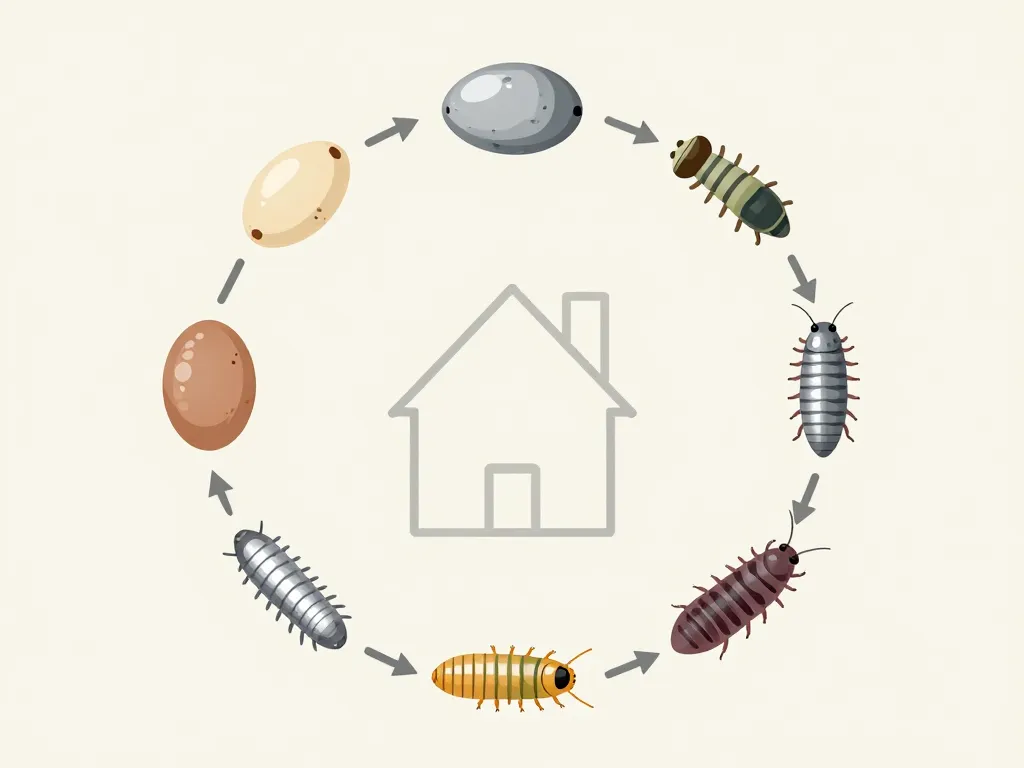 cycle vie poisson d'argent larve illustration