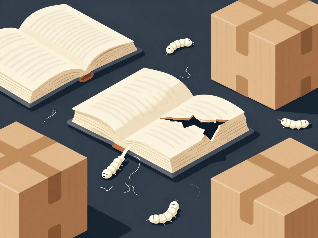 degats poissons d'argent larve sur livres et textiles