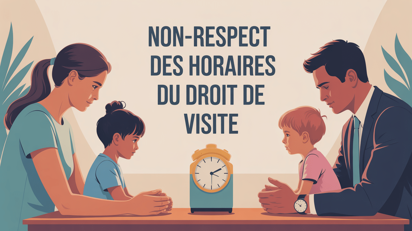 illustration droit de visite horaires non respectés justice familiale