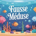 illustration fausse meduse deco aquarium relaxante