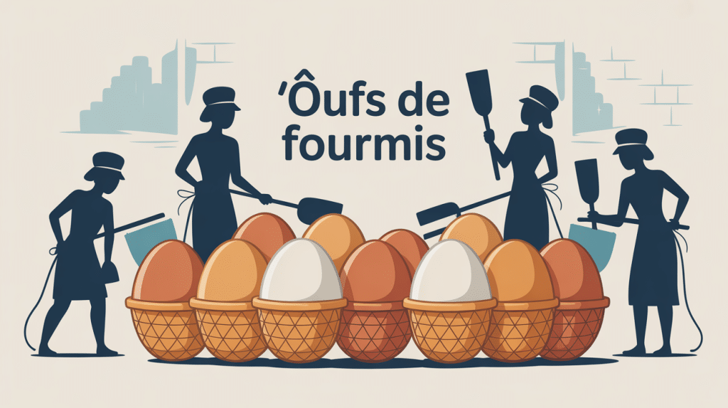 illustration fourmis oeufs amas maison