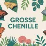 différentes grosses chenilles sur feuilles
