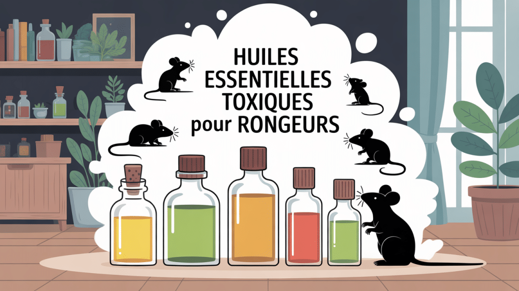 illustration huiles essentielles toxiques pour les rongeurs dans une maison