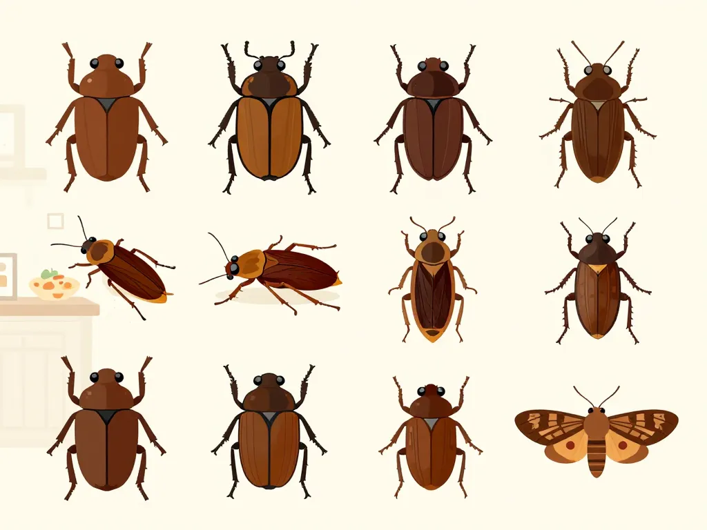 identifier insecte marron maison cuisine murs placards