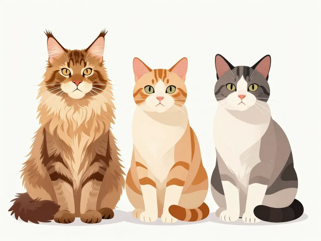 comparaison morphologie maine coon croisé chat de gouttière