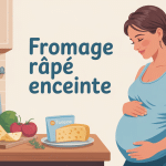 j'ai mangé du fromage râpé enceinte, future maman et fromage râpé sur la table