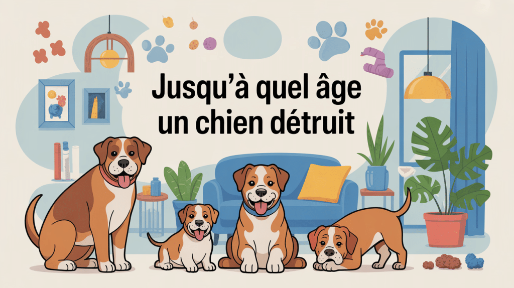jusqu'à quel âge un chien détruit illustration comportement destructeur