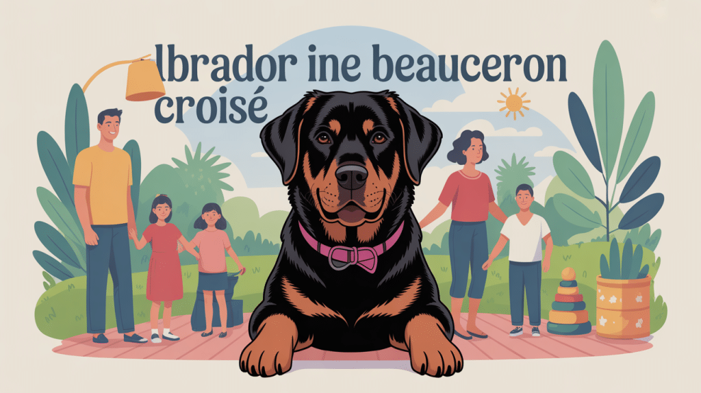 labrador croisé beauceron chien famille protecteur