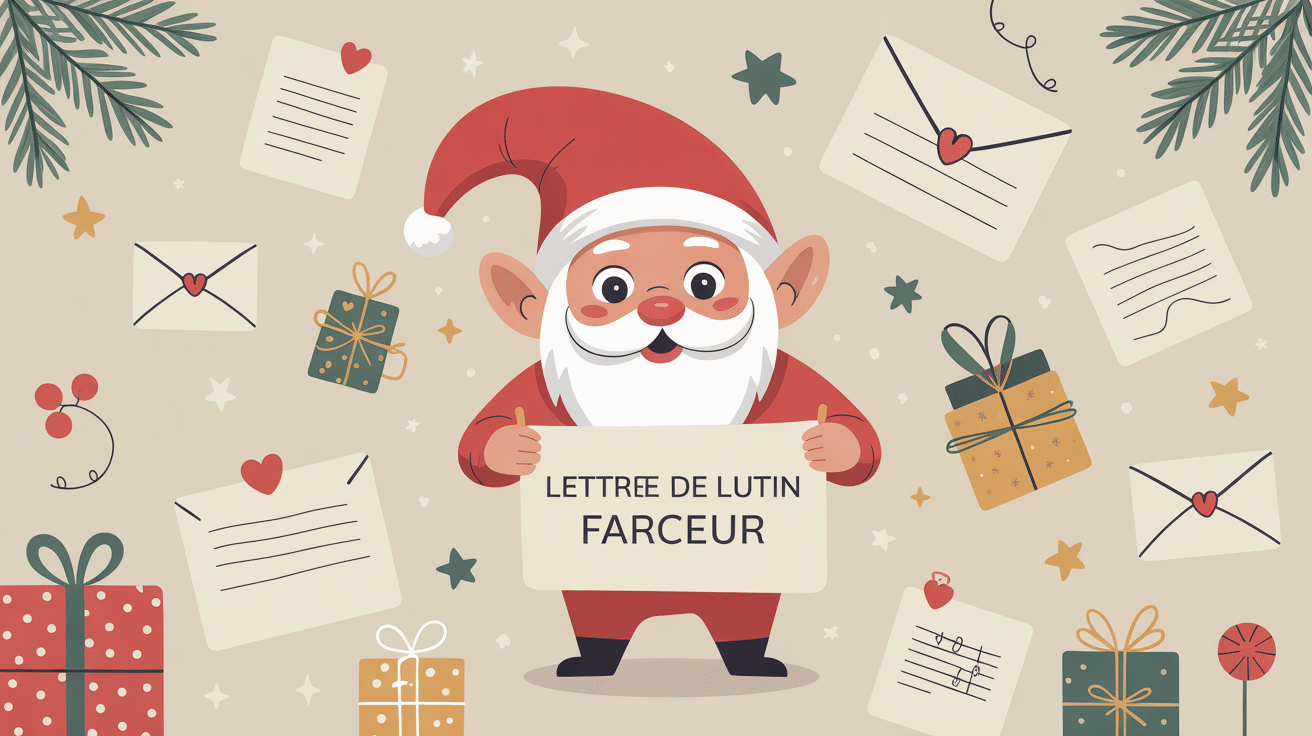 lettre lutin farceur univers magique Noël