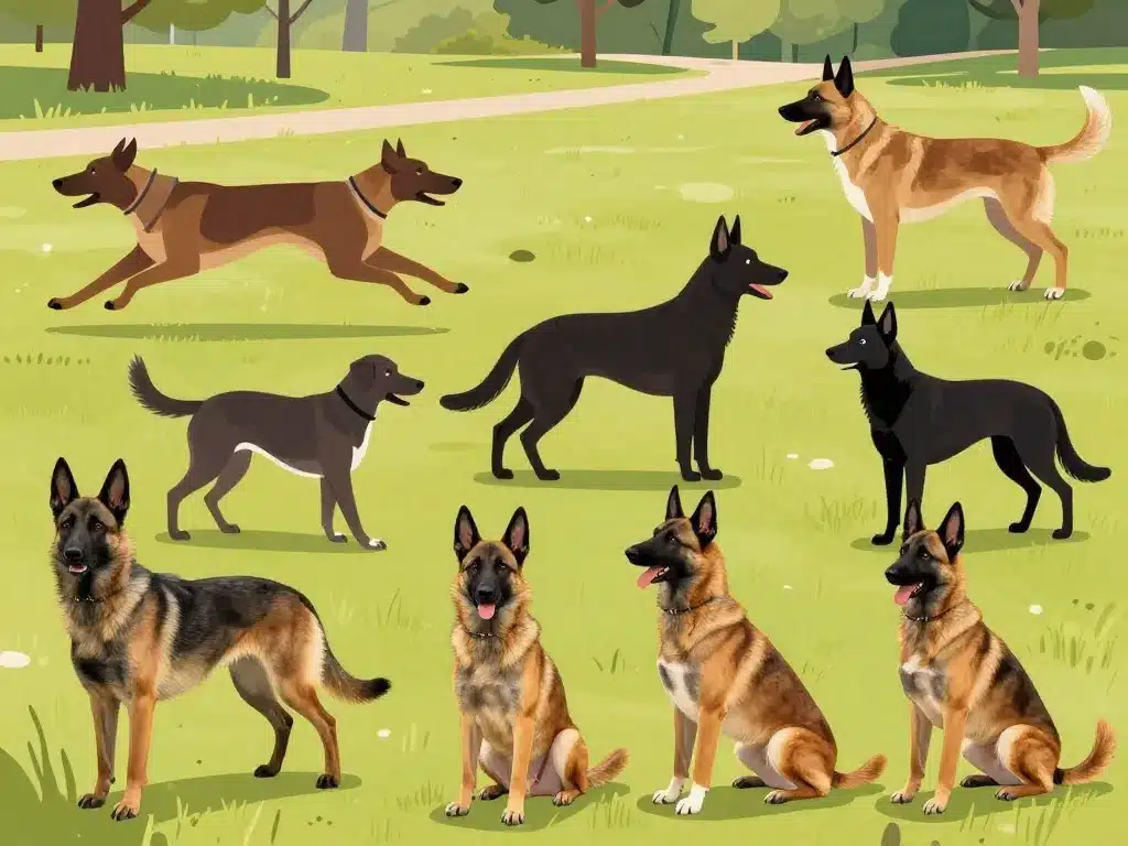 malinois croisé différents physiques énergie