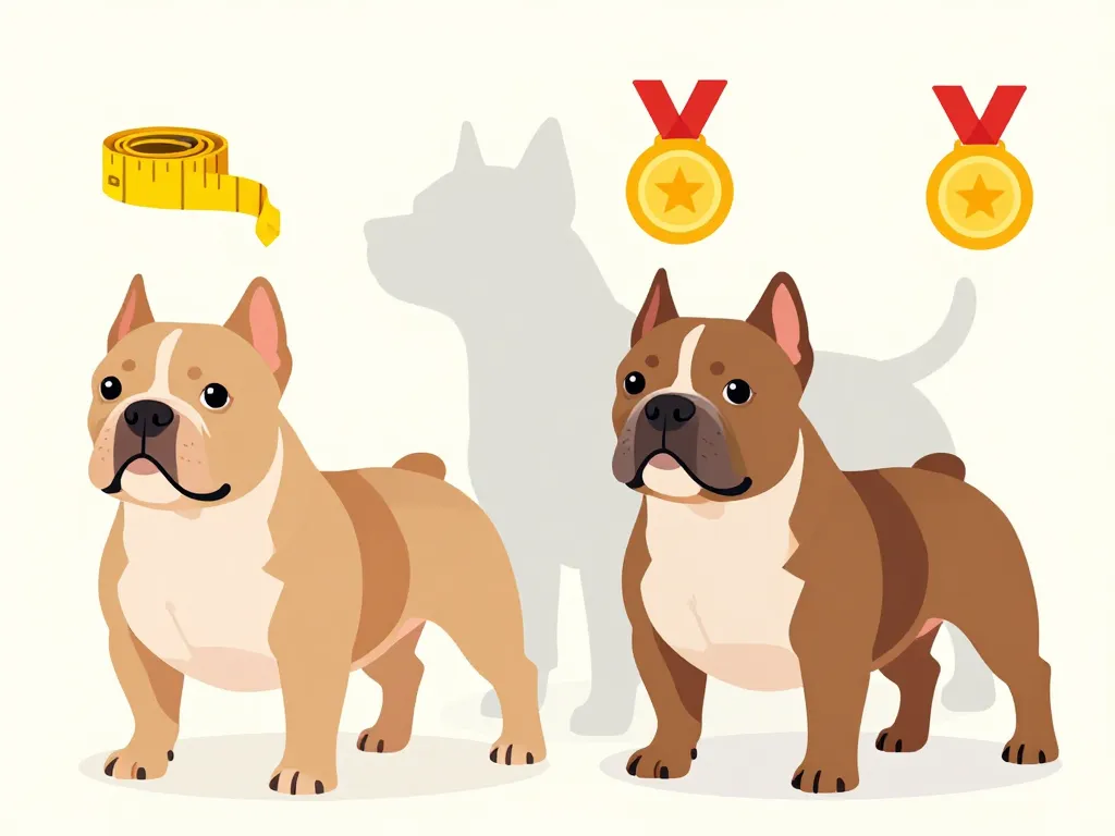 Comparaison micro bully race gabarit apparence