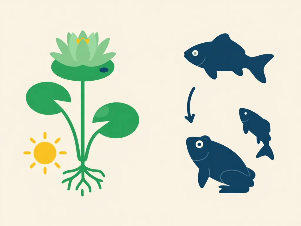 Diagramme concept nenuphar animal comparaison biologie