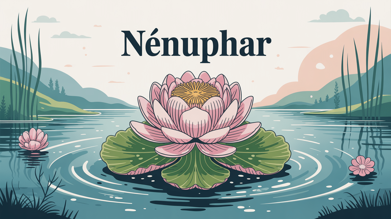 Illustration SEO nenuphar animal plante aquatique centrale