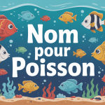 illustration nom pour un poisson aquarium créatif