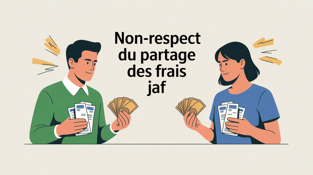 non respect du partage des frais après décision du jaf illustration