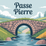 Illustration passe pierre droit de passage campagne française