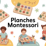 illustration planches montessori pour enfants