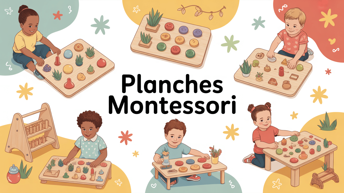 illustration planches montessori pour enfants
