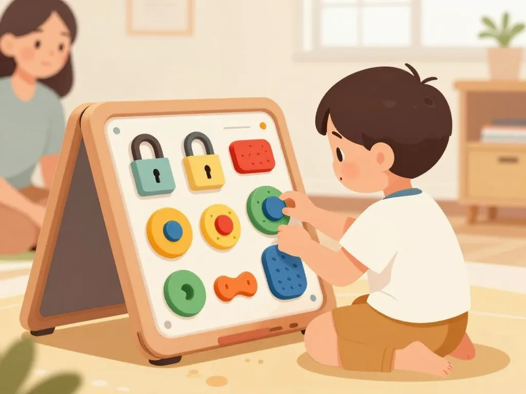 enfant utilisant planches montessori