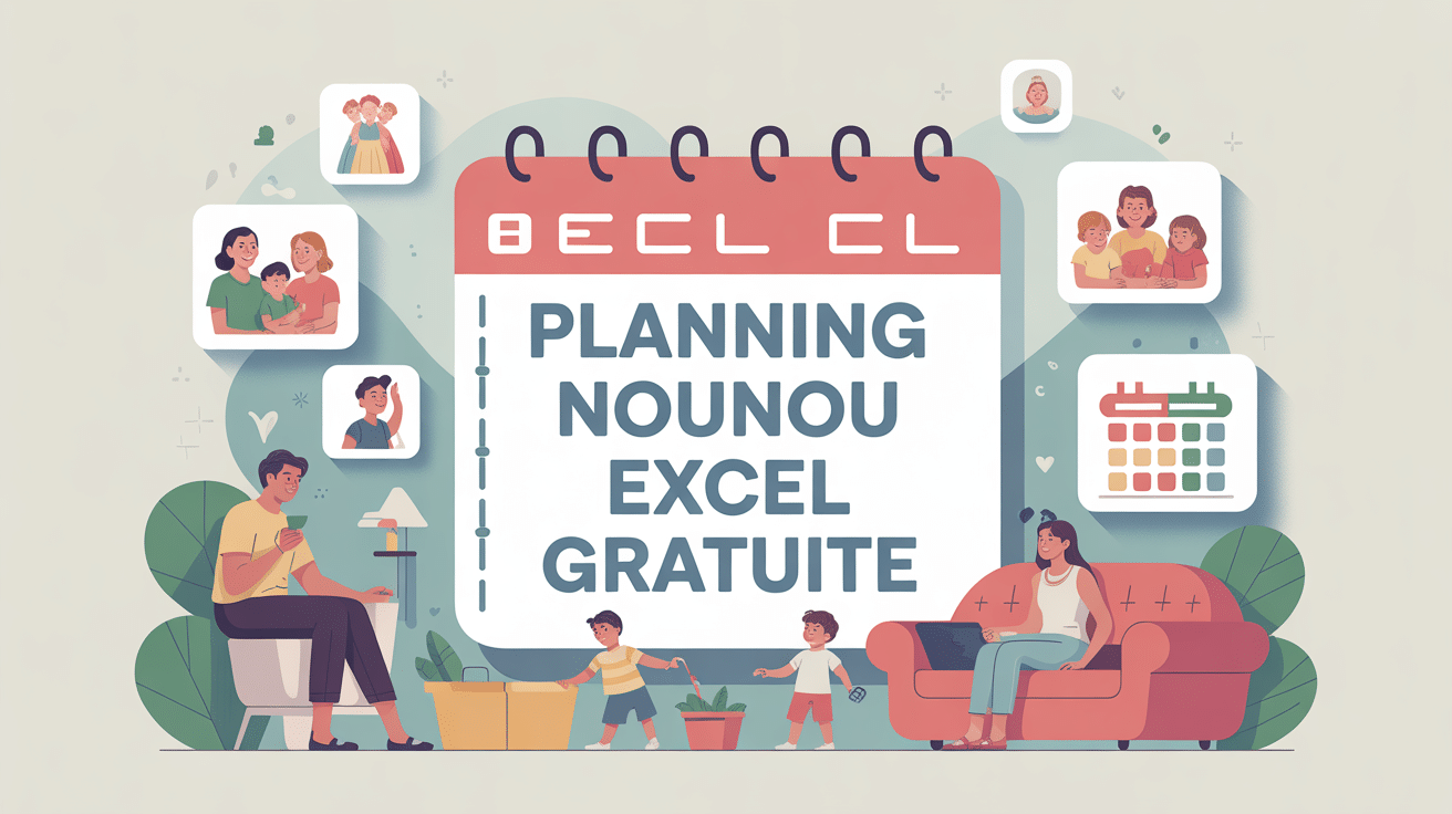 planning nounou excel gratuit feuille excel stylisée famille