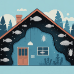 poisson d'argent larve infestation illustration maison