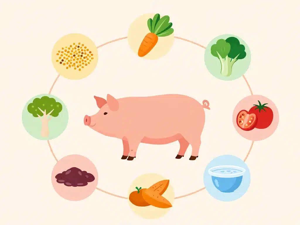 que mange un cochon aliments sains diagramme visuel