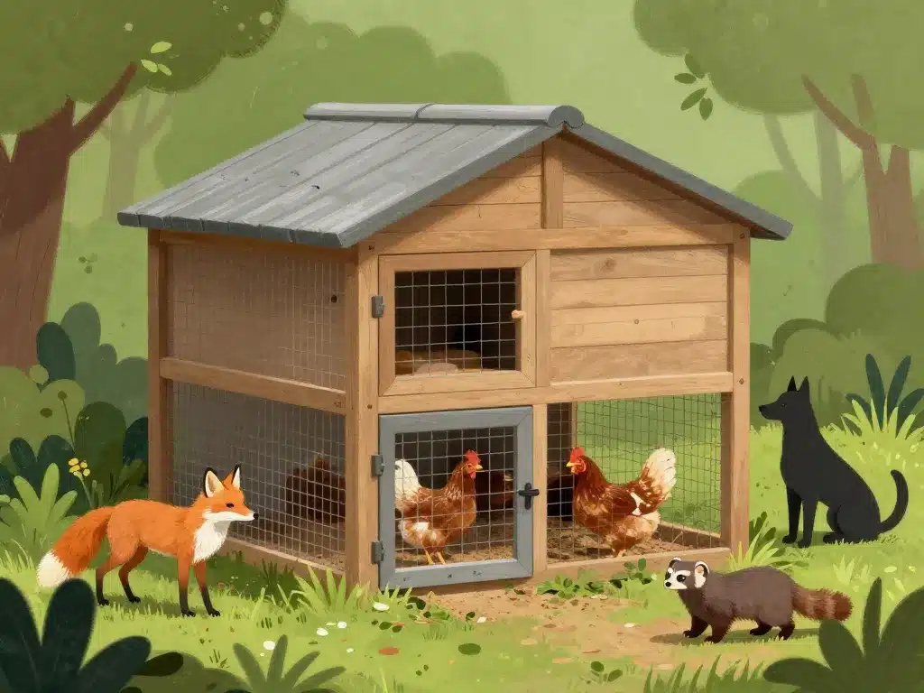 quel animal tue les poules et les laisse sur place sécurisation poulailler