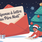 réponse lettre au père noel sous le sapin