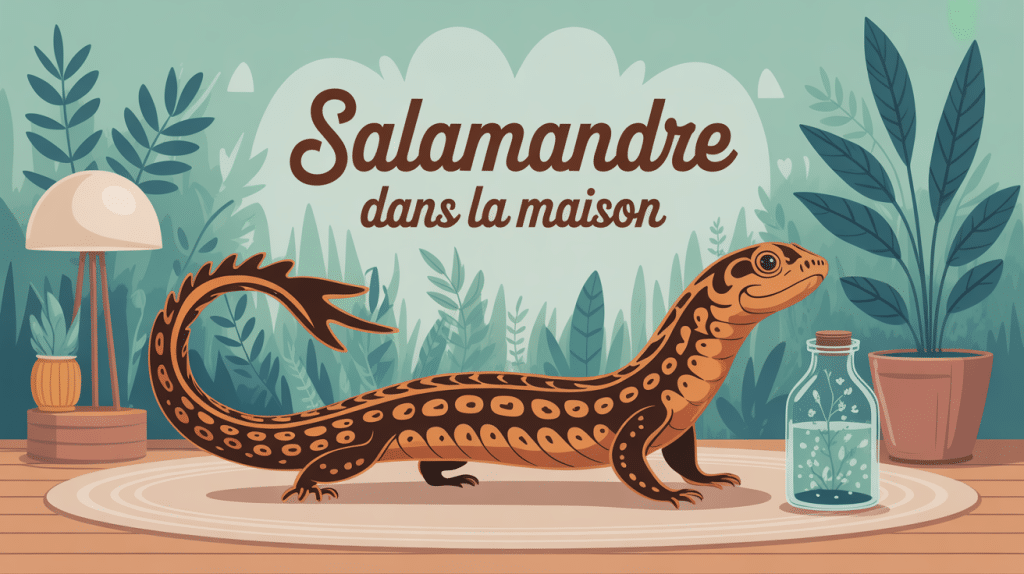 salamandre dans la maison illustration décor chaleureux