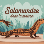 salamandre dans la maison illustration décor chaleureux