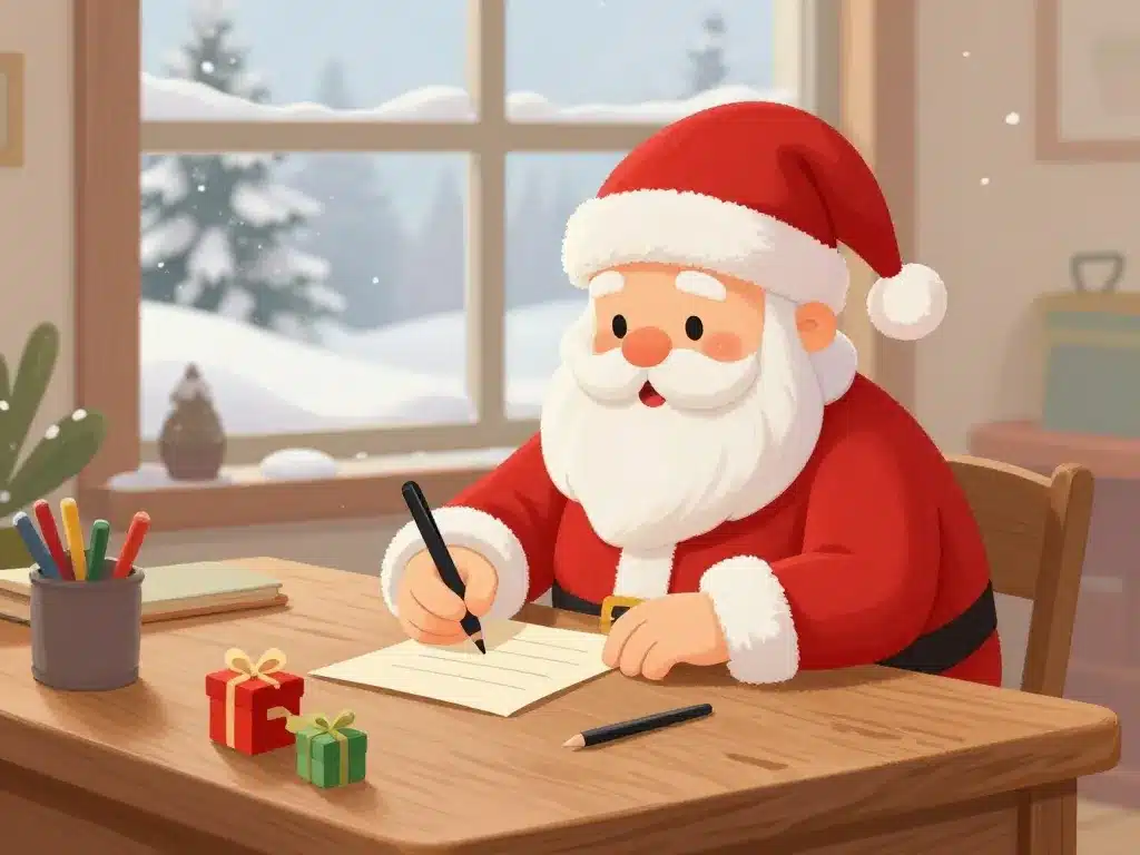 structurer réponse lettre au père noel éditorial