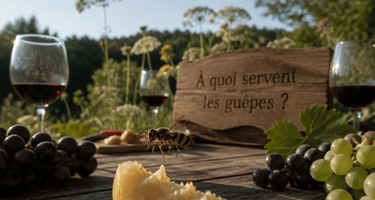 a quoi servent les guepes sur table vin et raisin