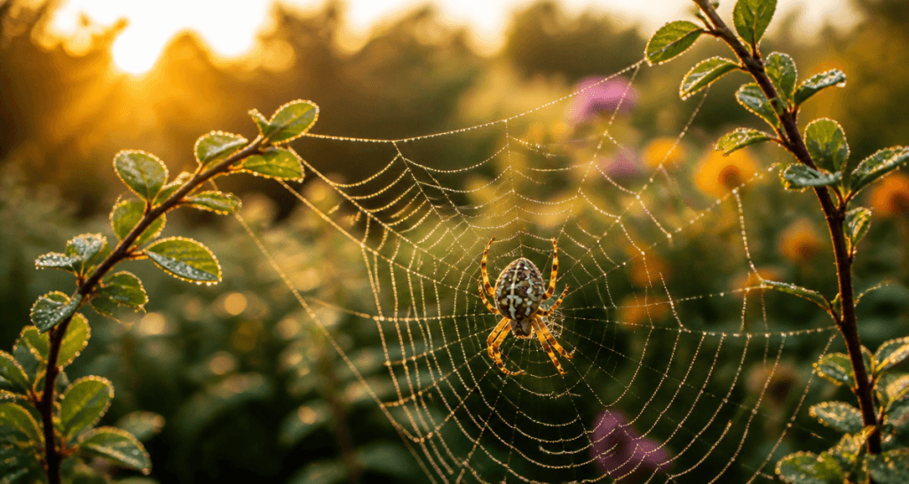 Araignée de jardin Épeire diadème sur toile