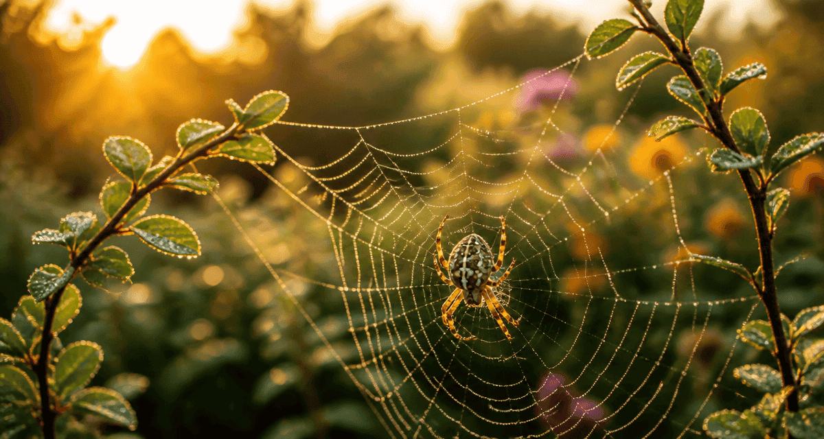 Araignée de jardin Épeire diadème sur toile