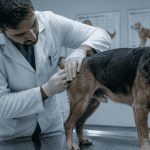 circumanalome chien vétérinaire examine