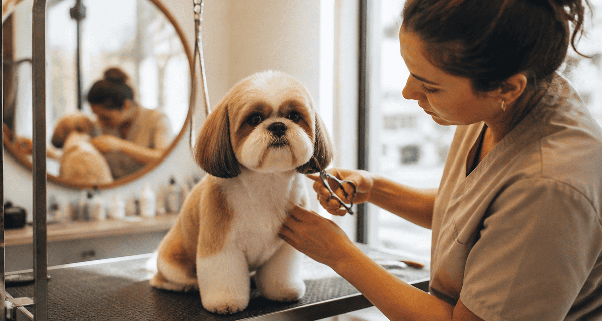 coupe pour shih tzu puppy cut sur table de toilettage