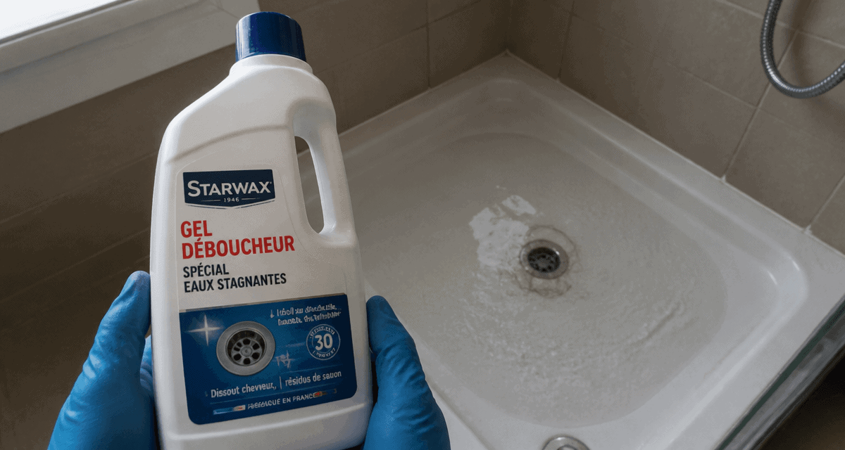 déboucher douche produit gel bouchon cheveux