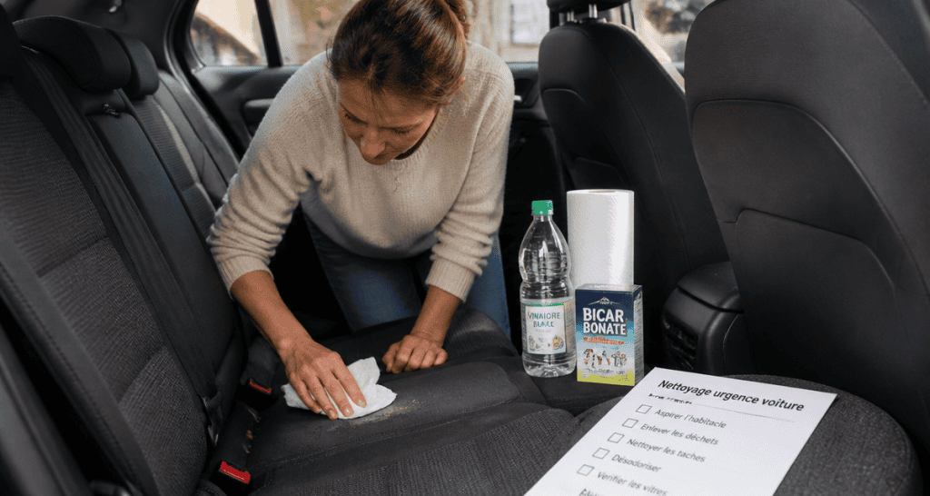Enlever odeur vomis voiture sur banquette tissu
