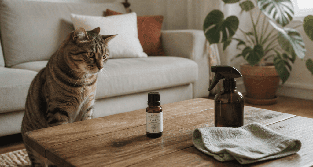 huile essentielle chat pipi flacon salon